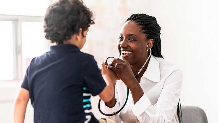 Kid with doctor