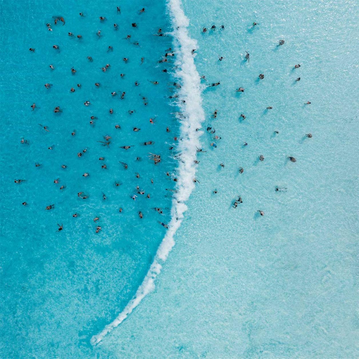 People swimming in the sea