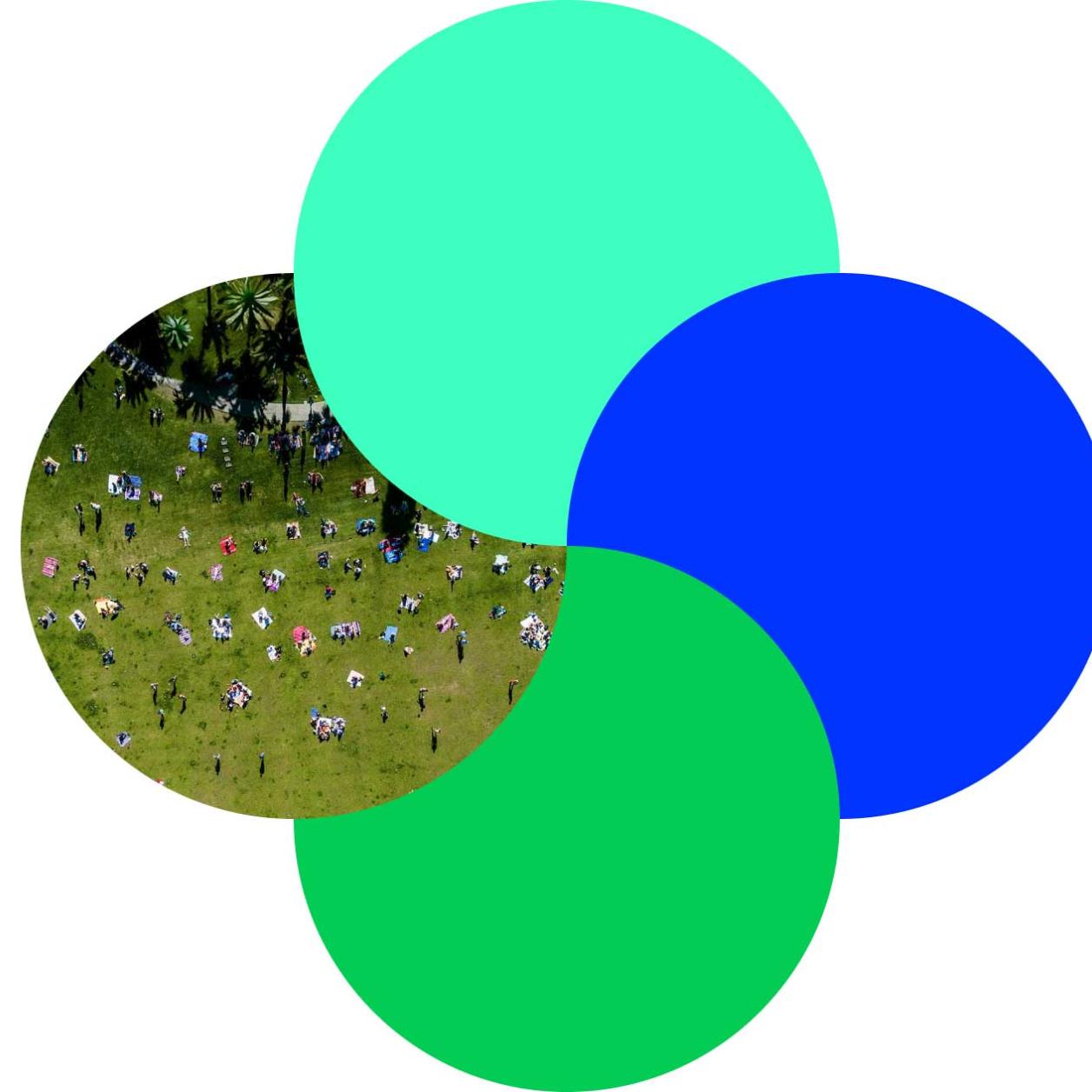 Group of people gathered in a park